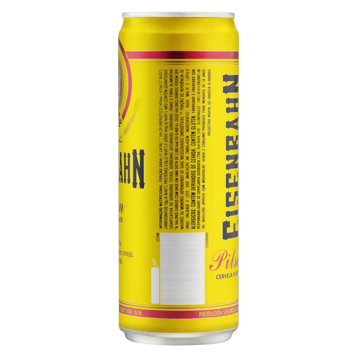 Cerveja Pilsen Puro Malte Eisenbahn Lata 350ml