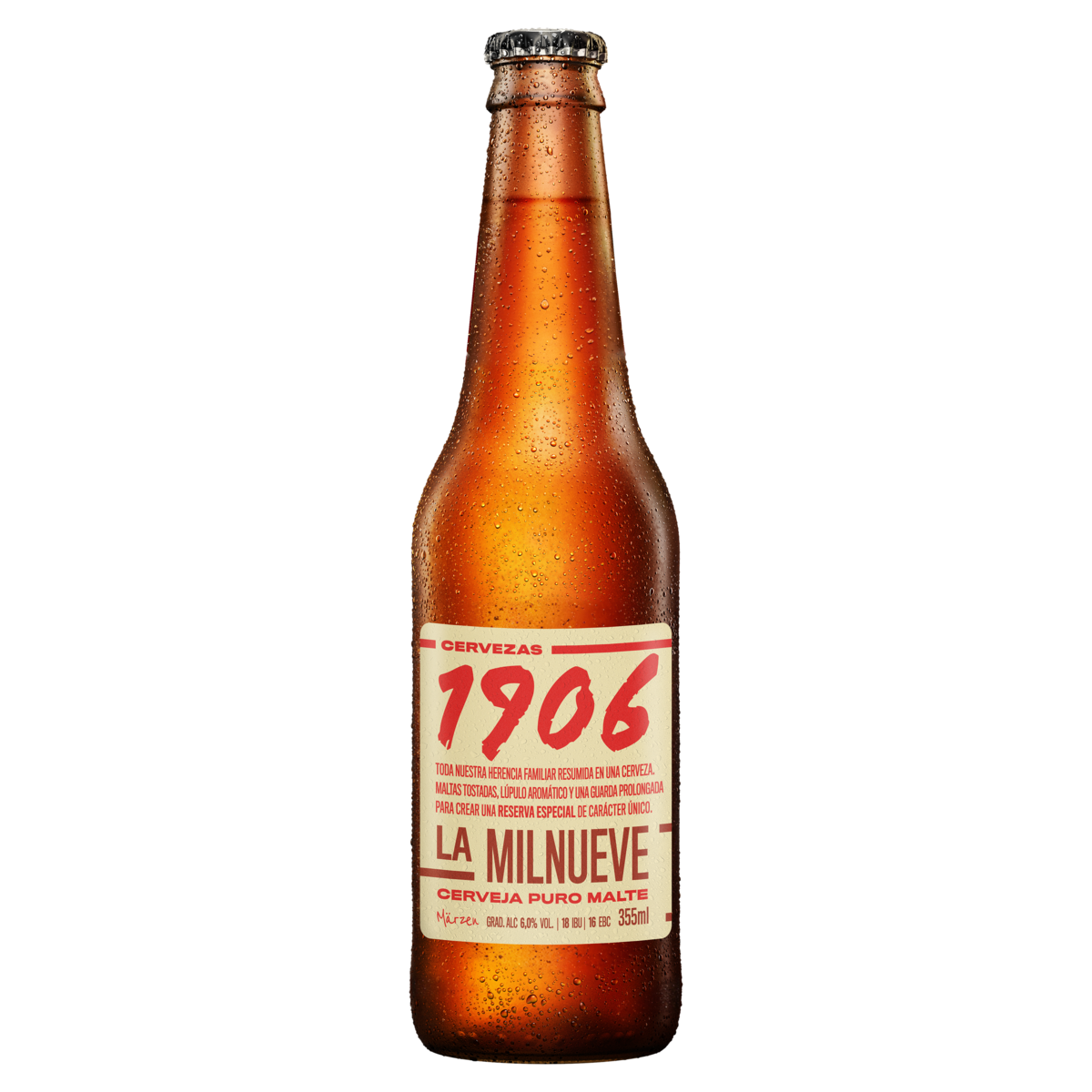 Cerveja Märzen Puro Malte 1906 Reserva Especial La Milnueve Garrafa 355ml